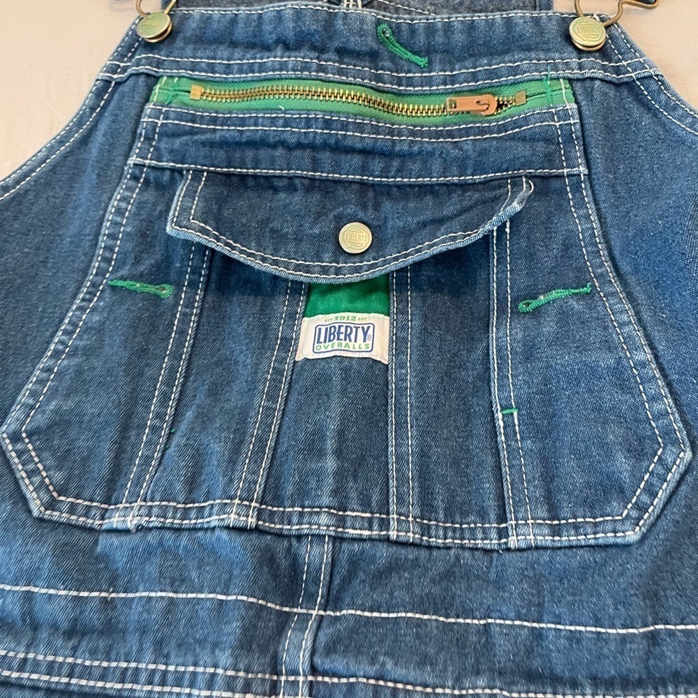 Vintage Liberty Denim Overalls 36x30 Men's Carpenter Bib Blue Utility Farm - Picture 5 of 6